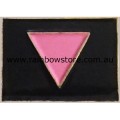 Pink Triangle On Black Rectangle Badge Lapel Pin Gay Lesbian Pride