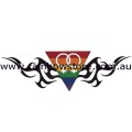 Double Female Tribal Rainbow Sticker Adhesive Lesbian Pride