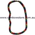 Rainbow And Black Bead Necklace Gay Lesbian Pride