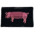 Piggy Embroidered Iron On Patch Bear BDSM Leather Pride
