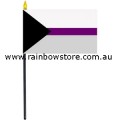 Demisexual Pride Desk Flag With Stick Screened 4 inch by 6 inch