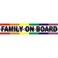 Family On Board Bumper Rainbow Sticker Adhesive Lesbian Gay Pride