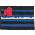 Leather Pride Flag Embroidered Iron On Patch