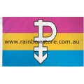 Pansexual Flag With Symbol Deluxe Polyester 3 feet by 5 feet Pan Pride