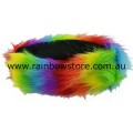 Rainbow Faux Fur Headband Lesbian Gay Pride