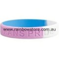 Transgender Pride Etched Silicone Wrist Band Trans Pride Wristband