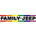 Family Jeep Bumper Rainbow Sticker Adhesive Lesbian Gay Pride