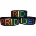 Pride WIDE Black Silicone Wrist Band Lesbian Gay Pride