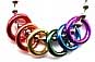 Small Rainbow Rings With Ball Chain Necklace Gay Lesbian Pride