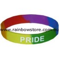 Rainbow PRIDE Glow In The Dark Silicone Wrist Band Lesbian Gay Pride