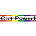 Girl Power Bumper Rainbow Sticker Adhesive Lesbian Pride