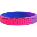 Bisexual Bi PRIDE Etched Silicone Wrist Band Bi Wristband