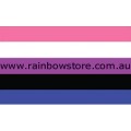 Genderfluid Flag Sticker Adhesive Gay Lesbian Pride 7.5cm x 11.4cm 2.9 inch x 4.4 inch