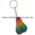 Rainbow Testicles Key Chain Gay Pride