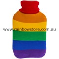 Hot Water Bottle With Rainbow Cover Lesbian Gay Pride