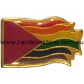 Pink Triangle To Freedom Rainbow Flag Badge Lapel Pin Gay Lesbian Pride