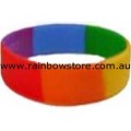 Rainbow Silicone WIDE Wrist Band Gay Lesbian Pride