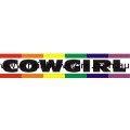 Rainbow Cowgirl Bumper Sticker Adhesive Lesbian Pride