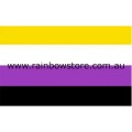 Non Binary Flag Adhesive Sticker Non-Binary Pride 9.5cm x 12.5cm 3.7 inch x 5 inch
